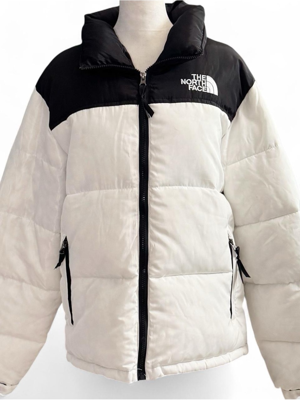 The North Face 1996 Retro Nuptse Puffer Jacket White Black Size Large